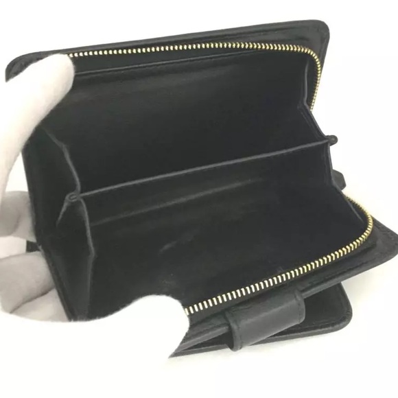 232 Preloved Prada Logo Studded Leather Bifold Wallet - Picture 7 of 9